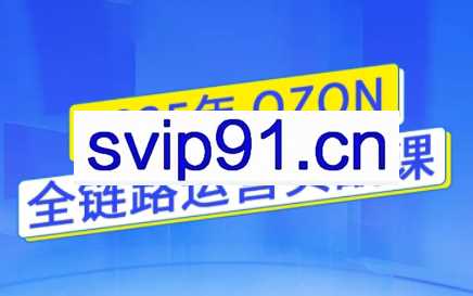 景阳老师·2025年OZON全链路运营实战课（更新）