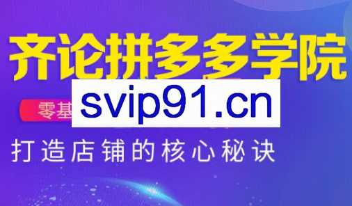 齐论拼多多vip课程