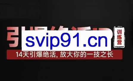 坤龙·引爆绝活IP训练营