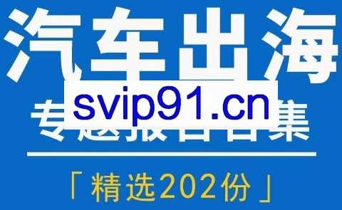 2024年汽车出海出口市场行业研究分析报告