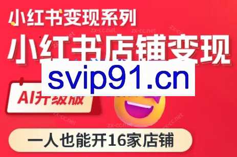 叶璞老师·小红书店铺变现（AI升级版）