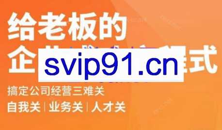 创业酵母·给老板的企业成功方程式