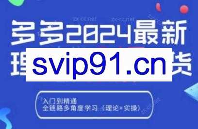 拼多多2024最新规则理论结合实际的干货