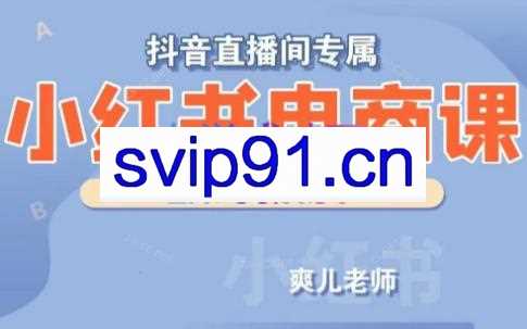 爽儿老师·小红书电商课