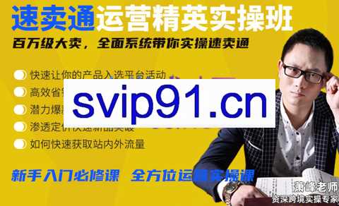 萧峰老师·速卖通精英实操班（更新2023年）
