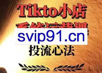 Allen·Tiktok小店系统运营课