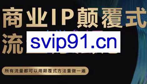 孙老师·商业IP颠覆式流量方法，价值3999元