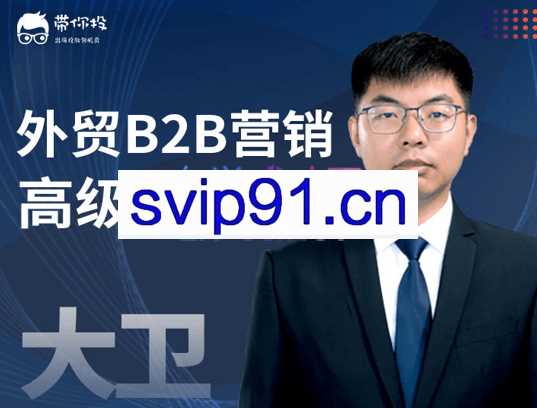 带你投·外贸B2B营销高级课程：建站+SEO+PPC广告，价值6999元