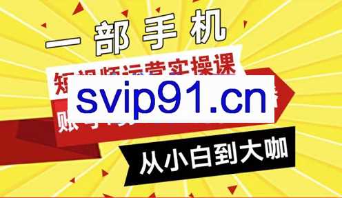 晨哥·短视频运营实操课，价值498元