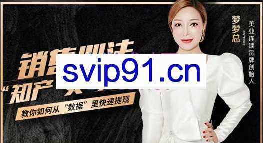 梦梦总·销售心法知产变资产，价值2999元