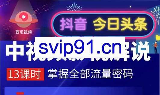 嚴如意·中视频影视解说—掌握流量密码，价值980元