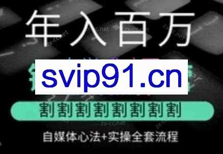 自媒体年入百万镰刀训练营