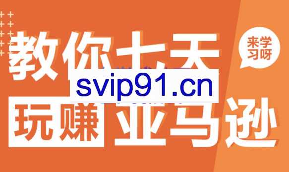 晟尧跨境·教你七天玩赚亚马逊，价值599元