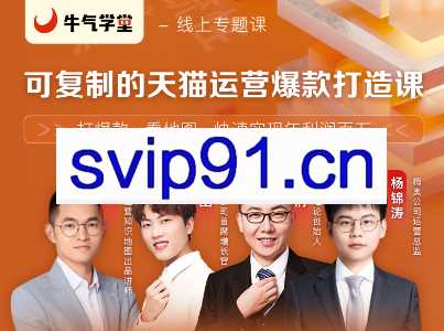 牛气学堂·可复制的天猫运营爆款打造课，价值1980元