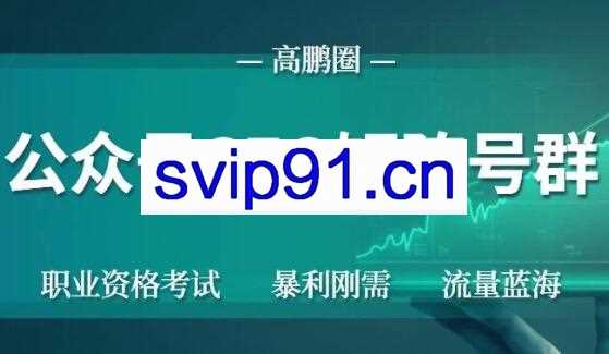 高鹏圈·公众号SEO矩阵号群，价值980元