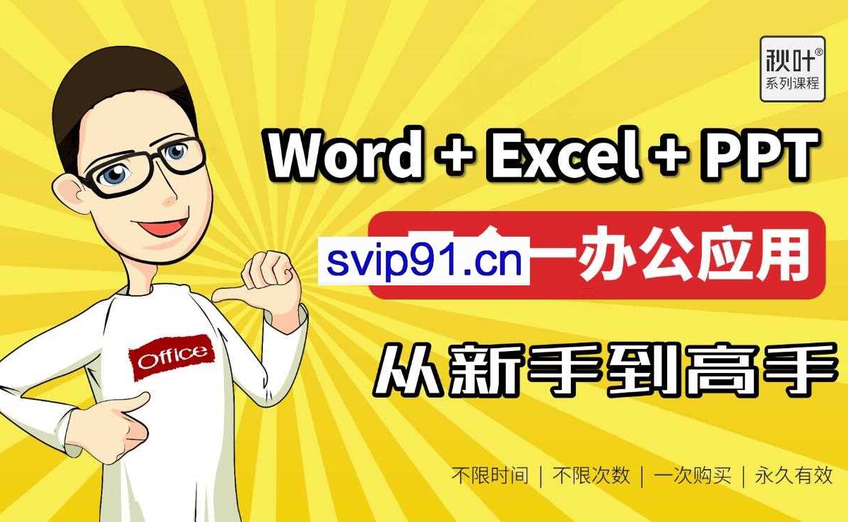 一课搞定Office，高效工作不加班 秋叶三合一