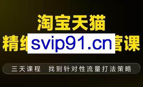 猫课子幽·淘宝天猫精细化爆品运营【音频+字幕+文档】（9月12-14杭州线下课）