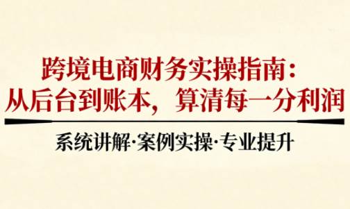 2025跨境电商财务实操指南