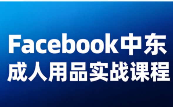 Facebook中东成人用品实战