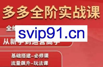 大炮·拼多多全阶实战课程（更新2026）