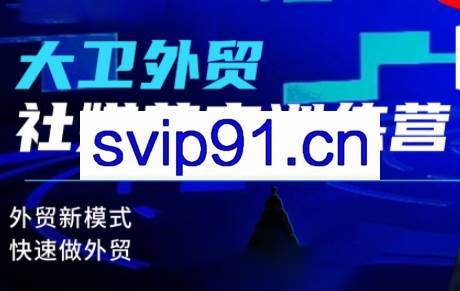 大卫老师·外贸社媒获客独家训练营（更新4月）